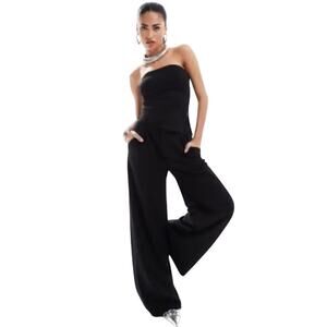 ASOS Wide Leg Jumpsuit - Black - Sz 18